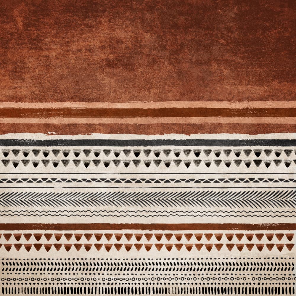 Tribal Earth Motifs by Emel Tunaboylu — canvas wall art