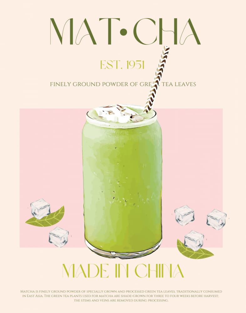 Refreshing Matcha Beverage by Nazma Khokhar — canvas wall art
