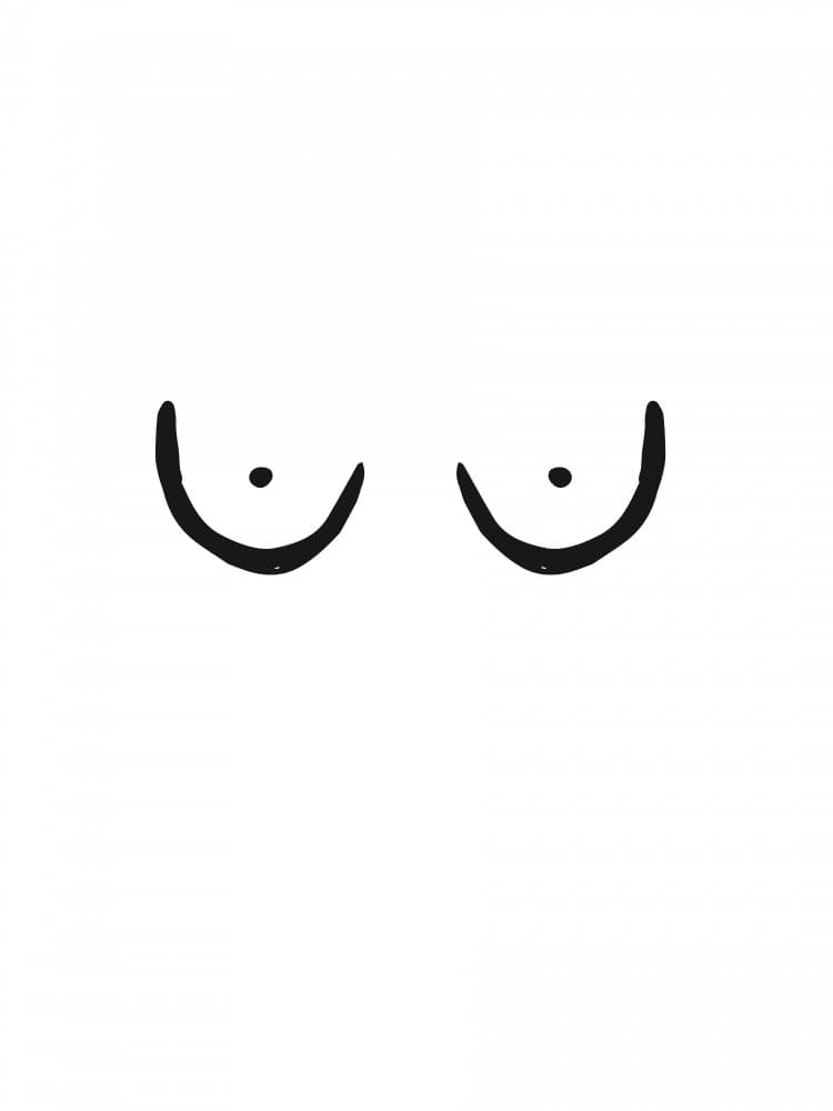 Minimalist Body Sketch by Aislinn Simmonds — canvas wall art