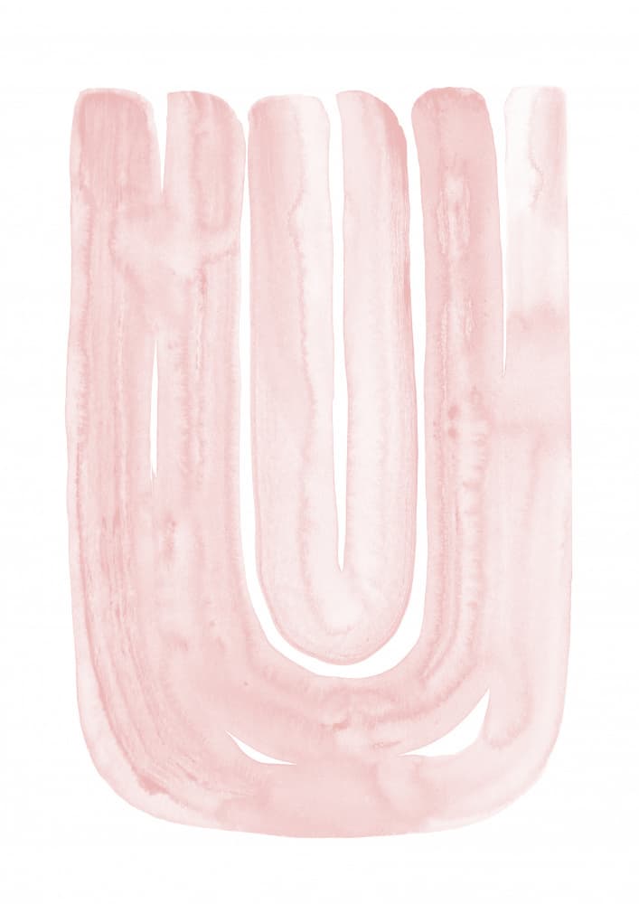 Soft Pink Watercolor Arches by Lila &amp; Lola — canvas wall art