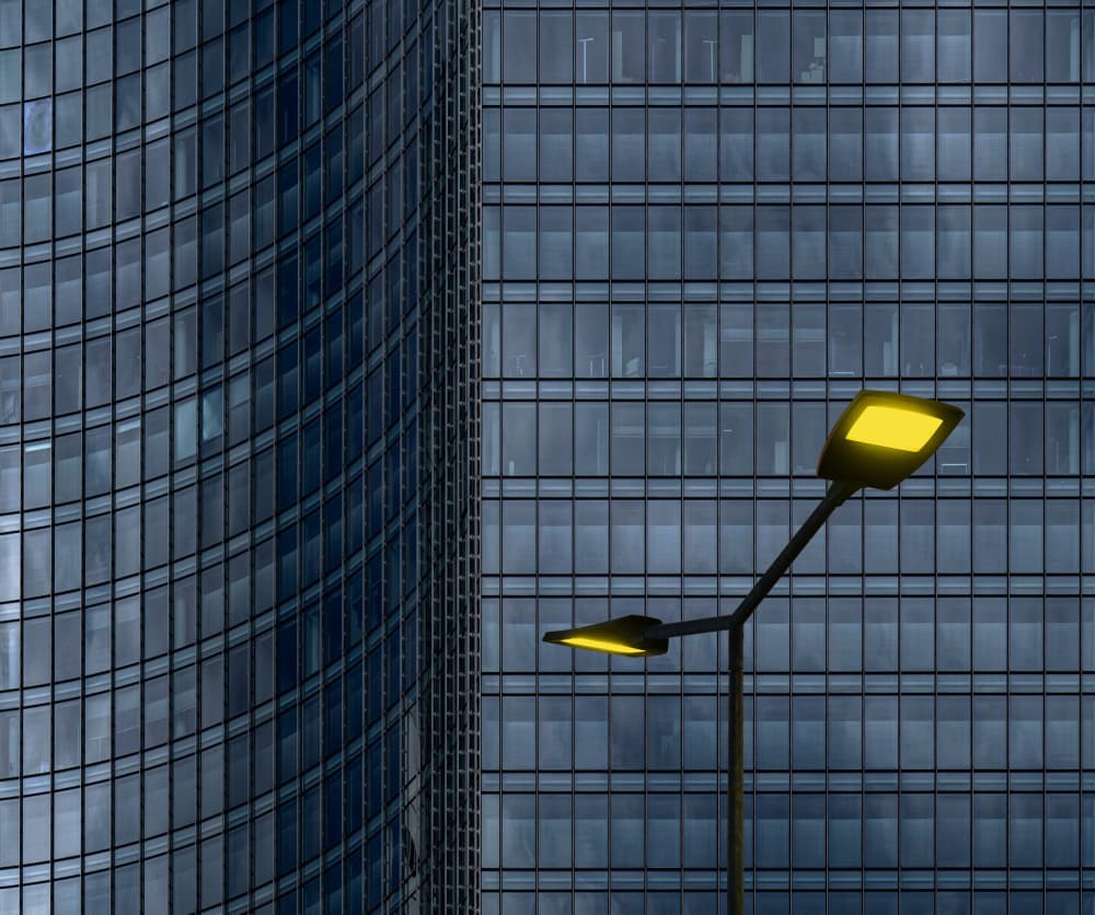 Urban Glass Glow by Roland M Schwerdtfeger — canvas wall art