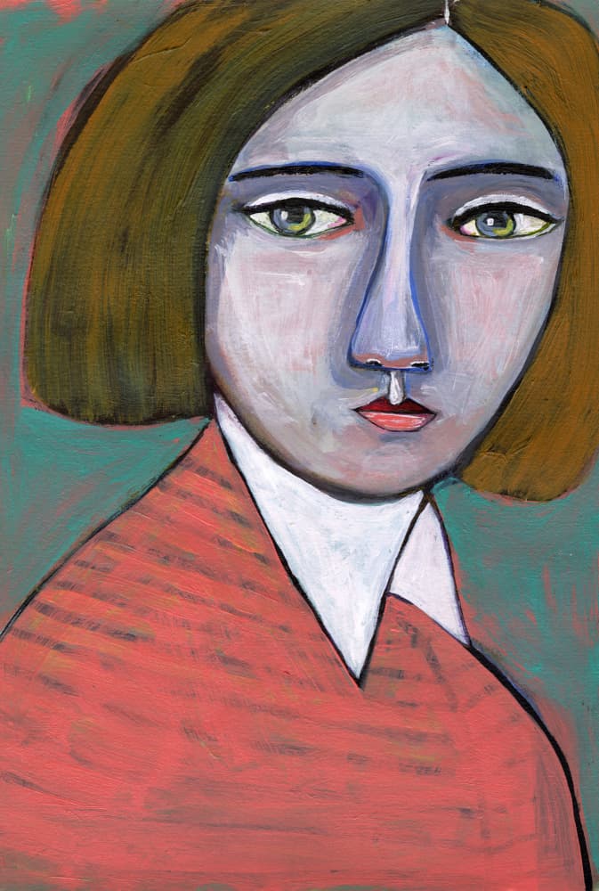 Contemplative Green Eyes by Sharyn Bursic — canvas wall art