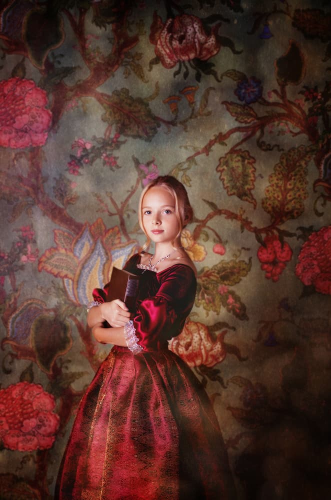 Renaissance Girl With Book by Alina Lankina — canvas wall art