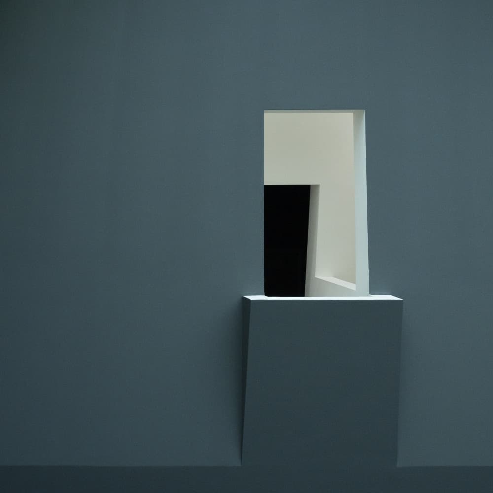 Geometric Blue Space by Rolf Lampert — canvas wall art