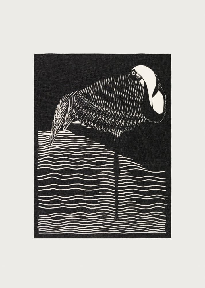 White–necked Crane by Samuel Jessurun — canvas wall art