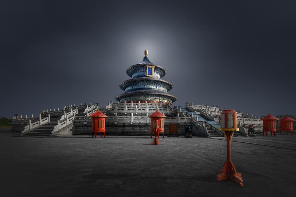 Dramatic Temple of Heaven by Alvin Wang — canvas wall art