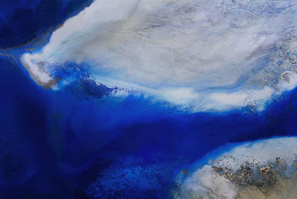 Peaceful Ocean - Coastal Blue - Coral Sea Reef by Petra Meikle de Vlas — canvas wall art