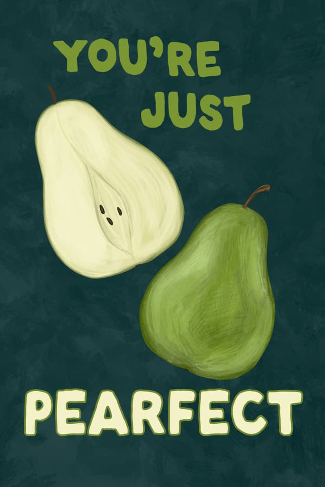 You're Just Pearfect by EMELIEmaria — canvas wall art