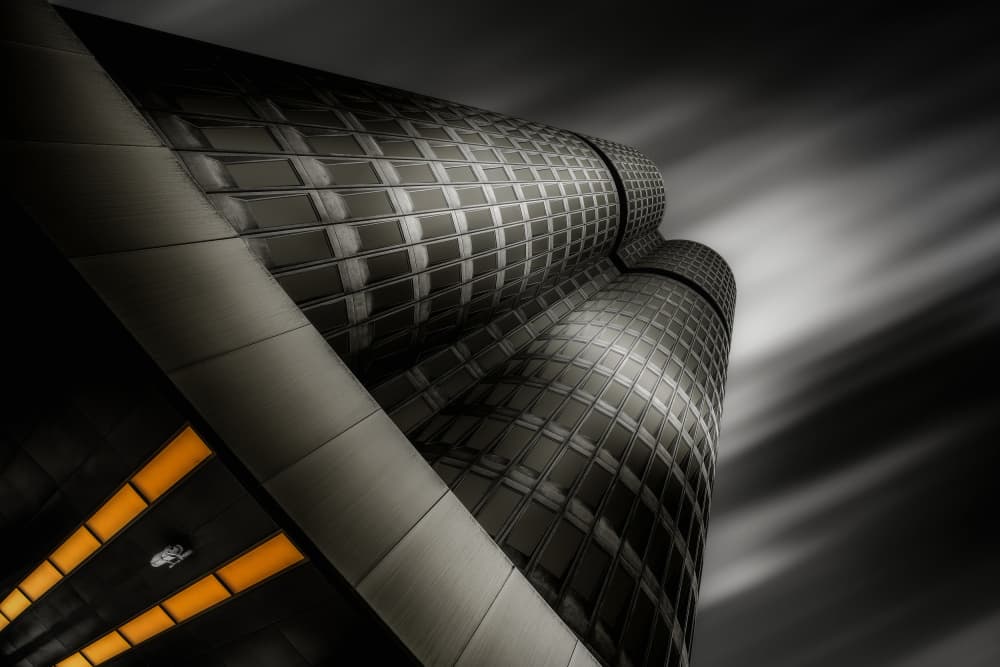 Geometric City Towers by Adam Pachula — canvas wall art