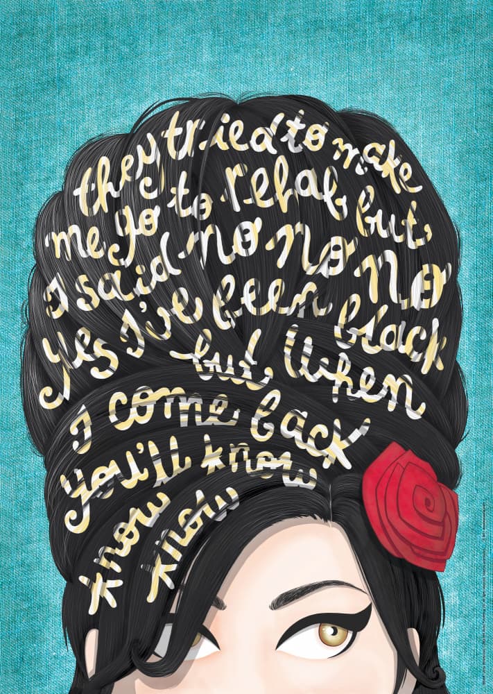 Graphic Beehive Portrait by Nour Tohme — canvas wall art