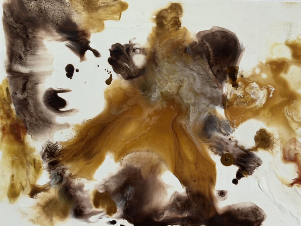 Golden Liquid Dynamics by Ferdos Maleki — canvas wall art