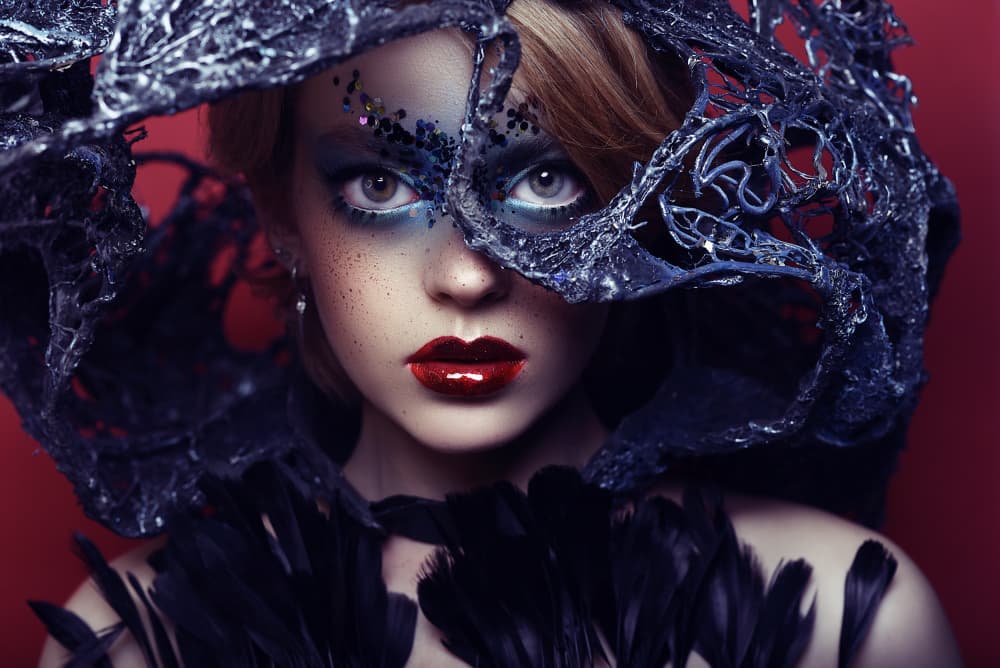 Dramatic Masked Gaze by Yoni Amar — canvas wall art