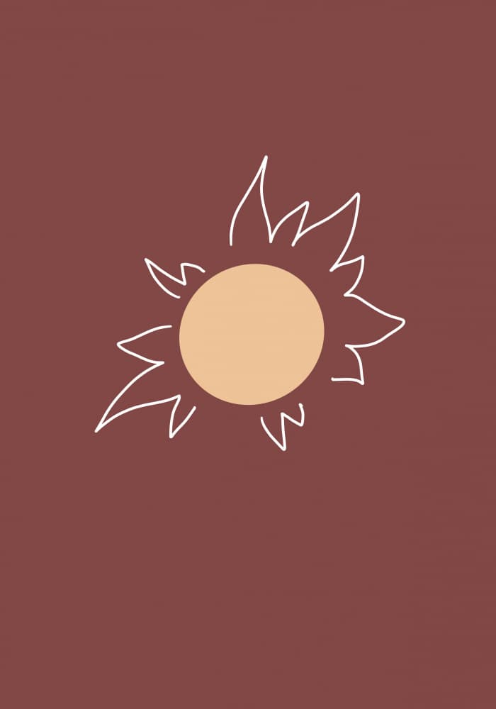 Warm Sun Burst by Veronika Boulová — canvas wall art