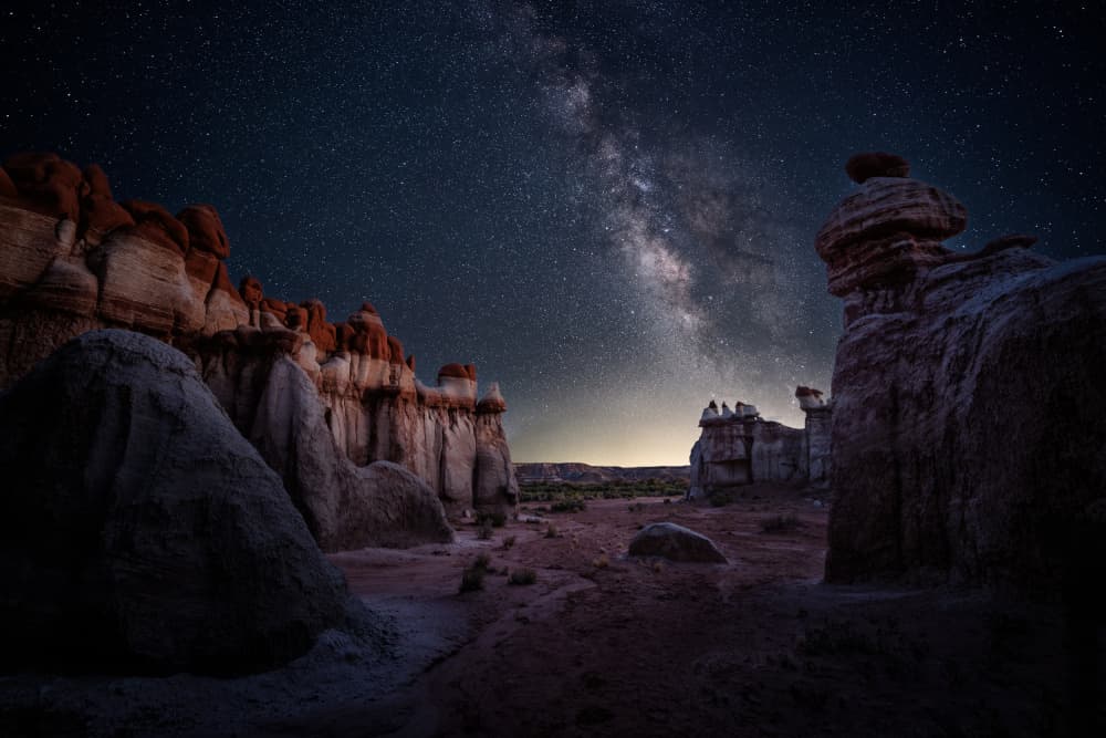 Milky Way Desert Night by Chao Feng 天馬 — canvas wall art