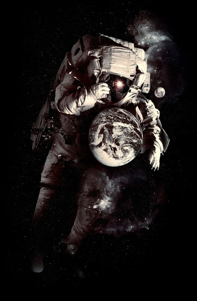 Astronaut Cosmic Earth by Nicebleed — canvas wall art