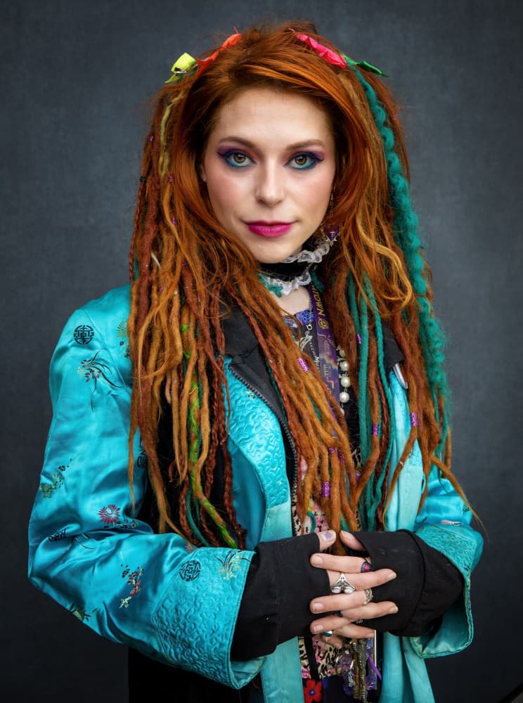 Vibrant Dreadlocks Woman by Daniel Springgay — canvas wall art