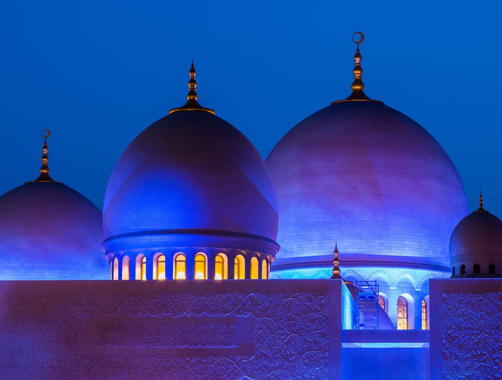 Illuminated Mosque Domes by Andreas Agazzi — canvas wall art