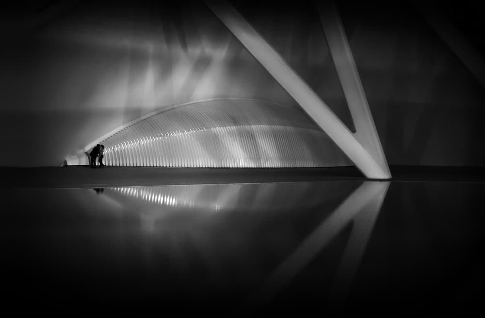 Lone Figure Modern Space by Juan Luis Duran — canvas wall art