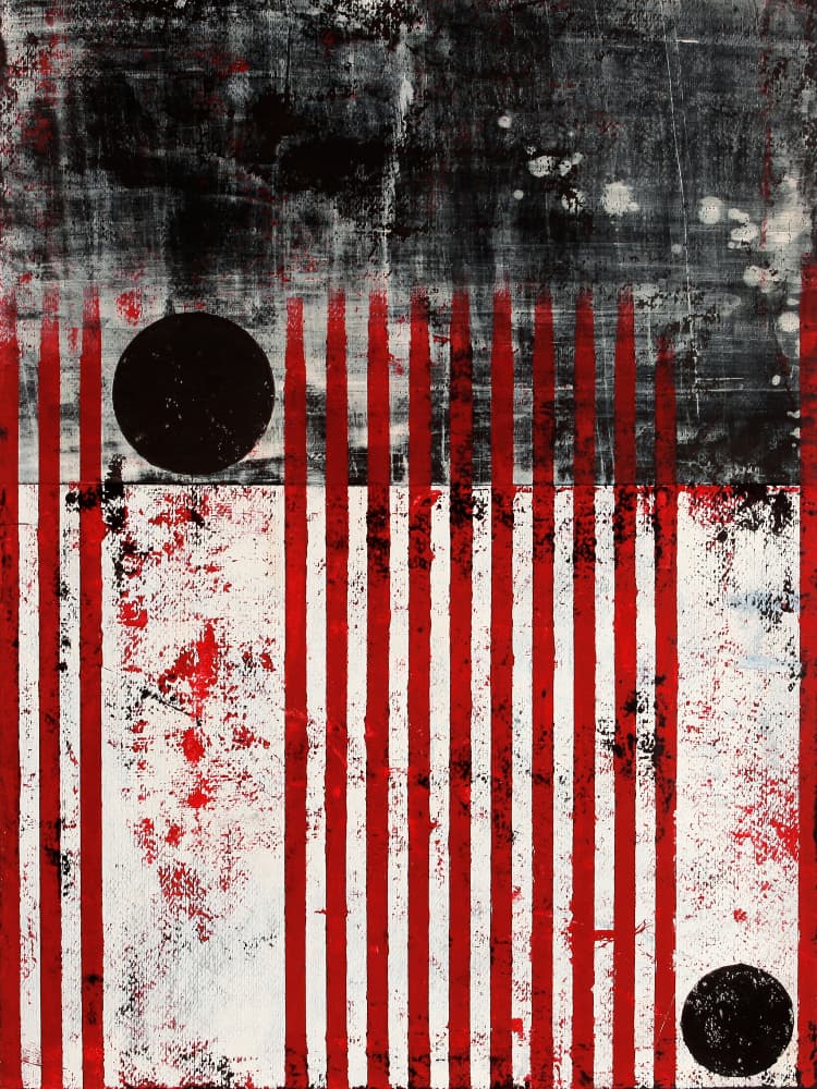 Stark Red Stripes by Petr Strnad — canvas wall art