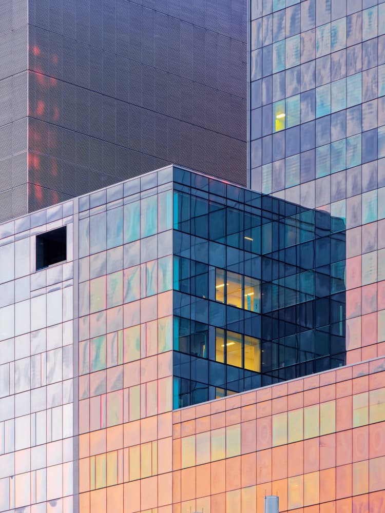 Vibrant Architectural Facade by Marius Surleac — canvas wall art