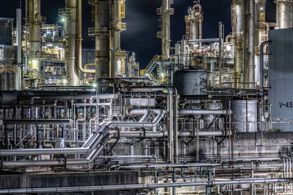 Intricate Industrial Night by Kobayashi Tetsurou — canvas wall art