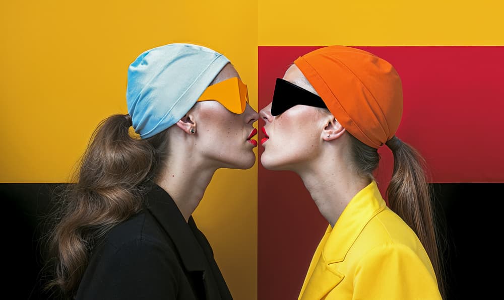 Colorful Fashion Kiss by DDiArte — canvas wall art
