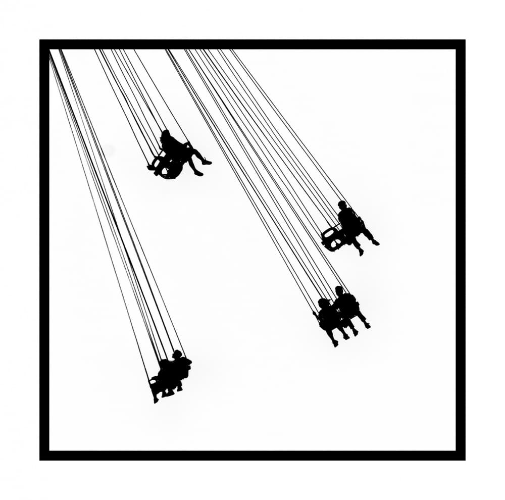 Flying Swing Silhouettes by Karim Al Thahaby — canvas wall art