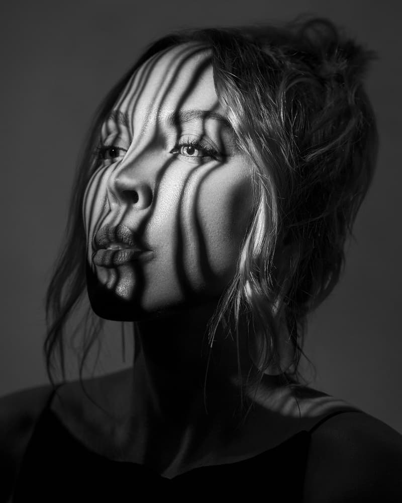 Striped Light Profile by Denis — canvas wall art