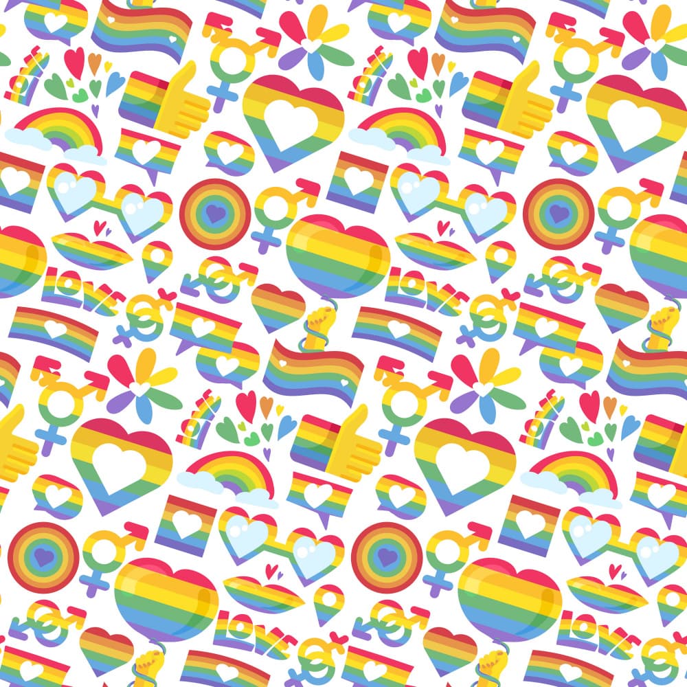 Pride Love Pattern by Marika Barsrsind — canvas wall art