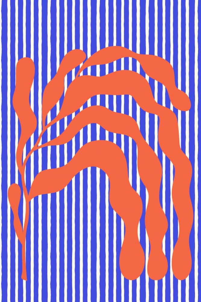 Flowing Marine Stripes by Treechild — canvas wall art