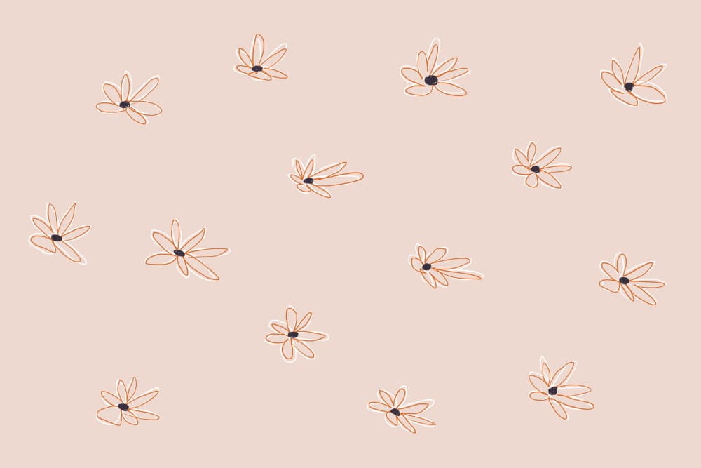 Minimalist Daisy Patterns by uplusmestudio — canvas wall art