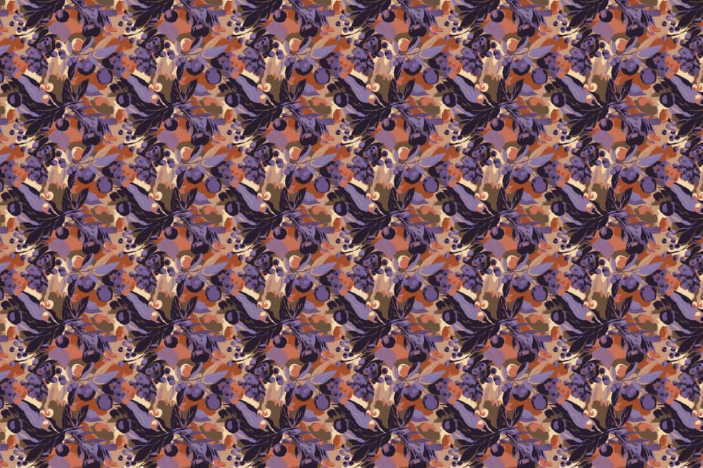 Purple Garden Rhythm by Treechild — canvas wall art