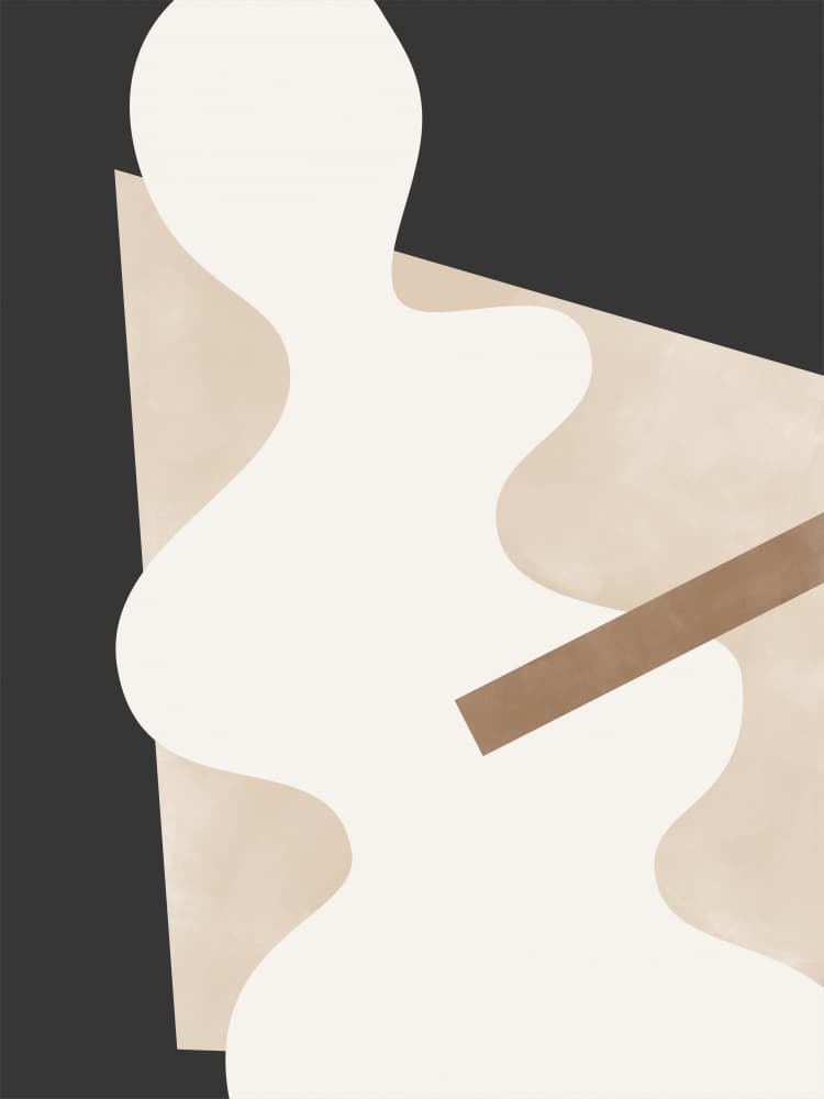 Modern Abstract Shapes by Elena Ristova — canvas wall art