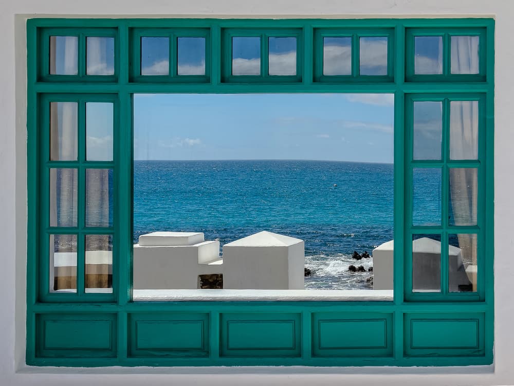 Seaside Window View by Franz Baumann — canvas wall art