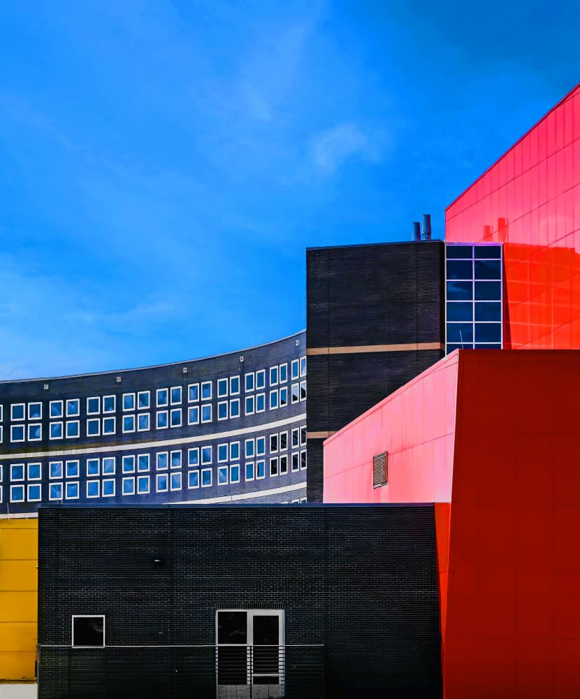 Colorful Modern Architecture by Arnon Orbach — canvas wall art