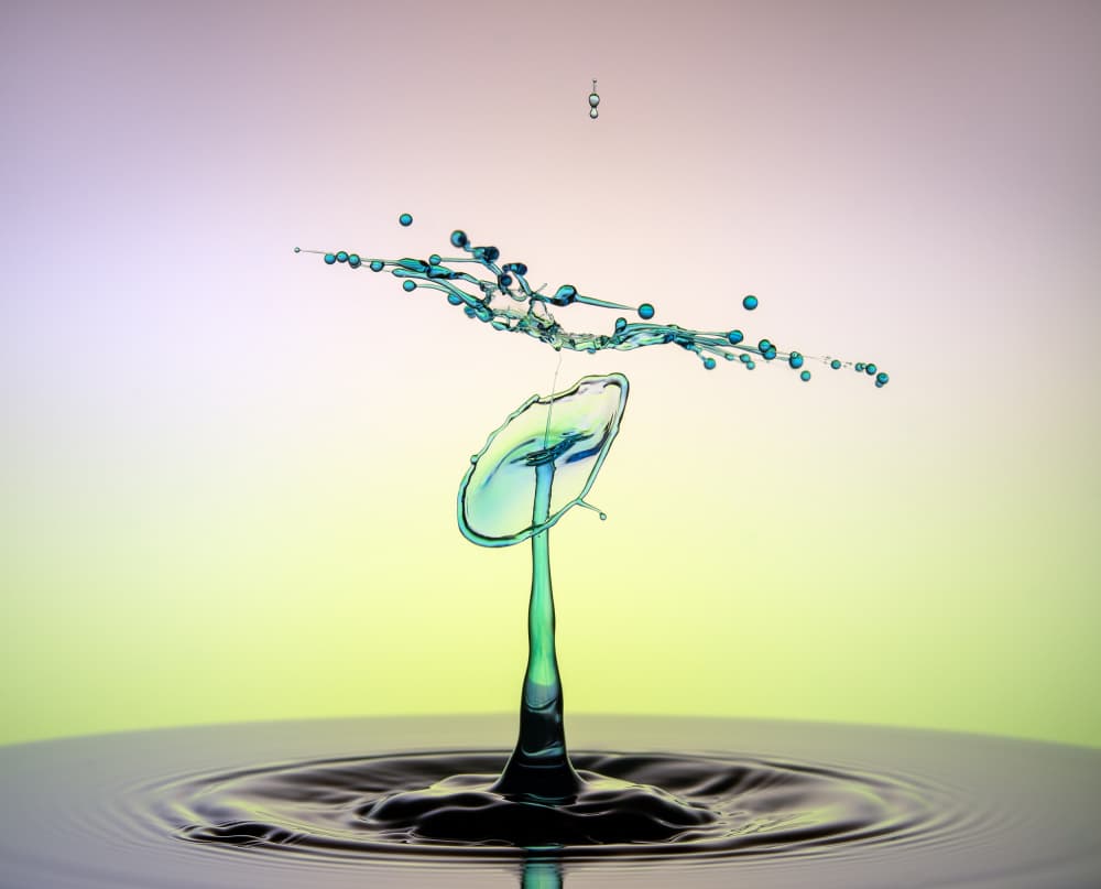 Vibrant Liquid Collision by Yousef Sayadi — canvas wall art