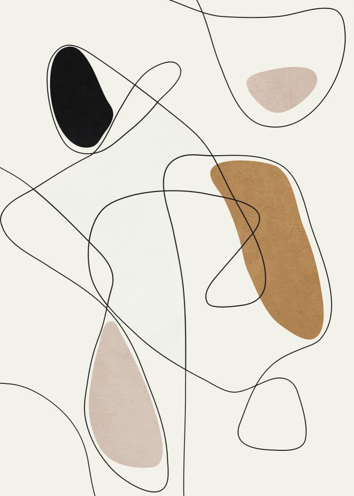 Flowing Lines Organic Shapes by Flow Line — canvas wall art