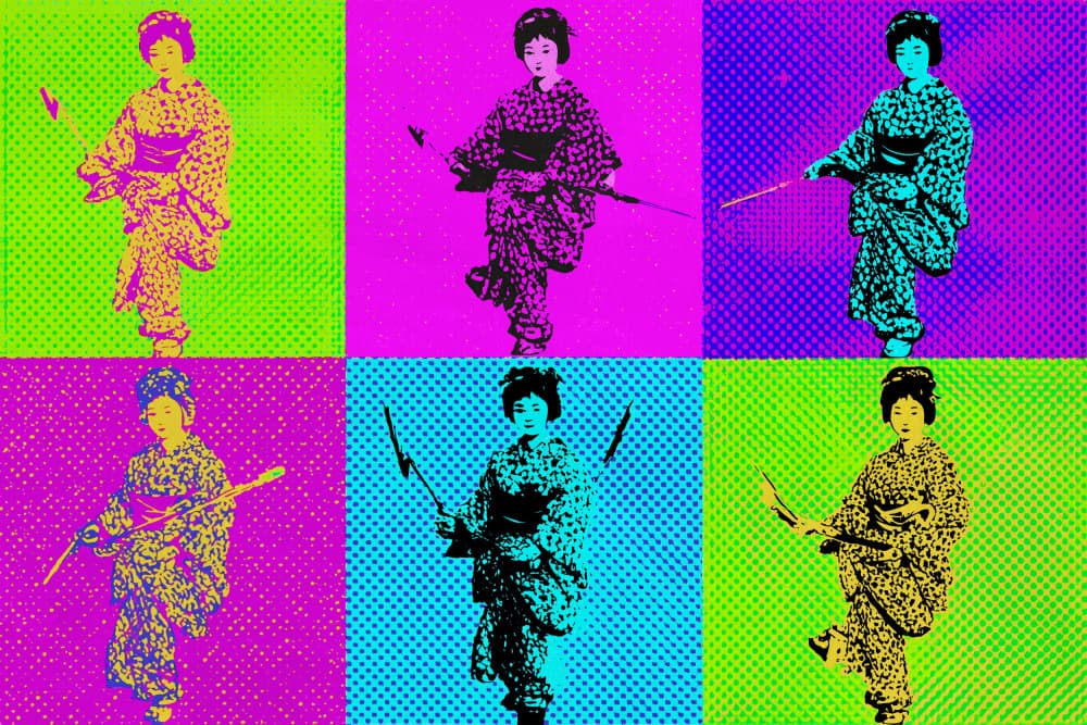 Japanese Pop Art Woman by Treechild — canvas wall art