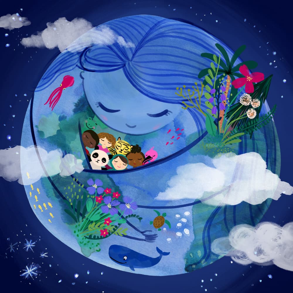 Gentle Earth Embrace by Katy Tanis — canvas wall art