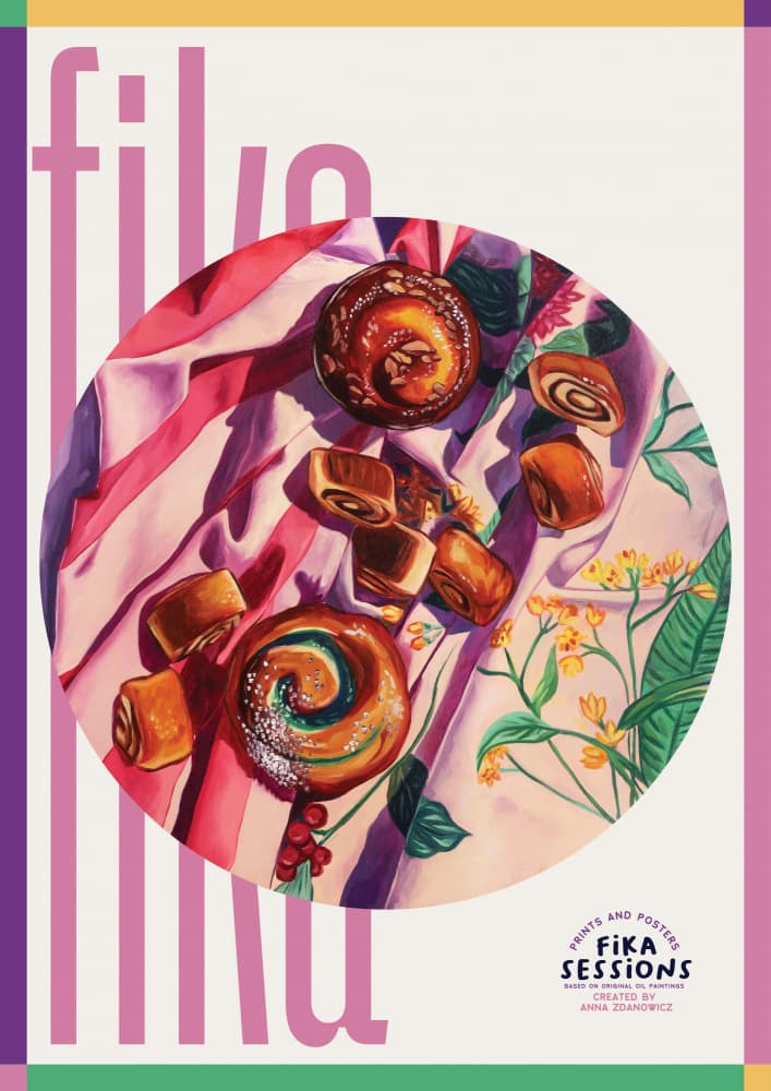 Vibrant Morning Pastries by Anna Zdanowicz — canvas wall art