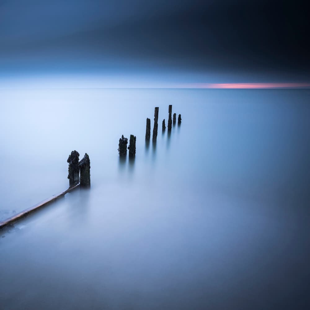 Ocean Posts Horizon Glow by Paul Killeen — canvas wall art