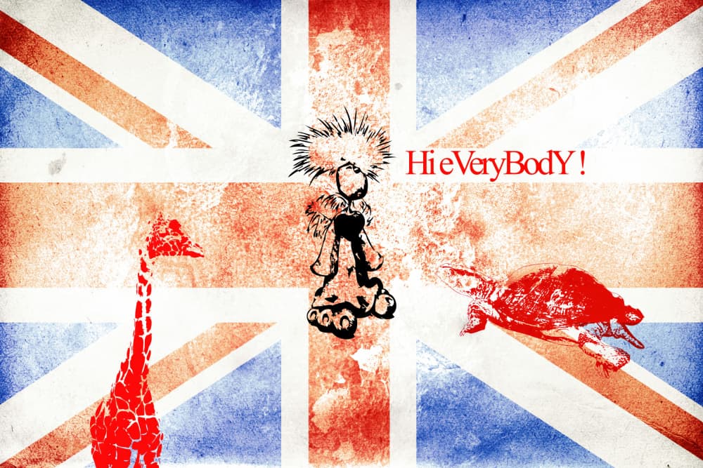 Playful Union Jack Message by Rafal Kulik — canvas wall art