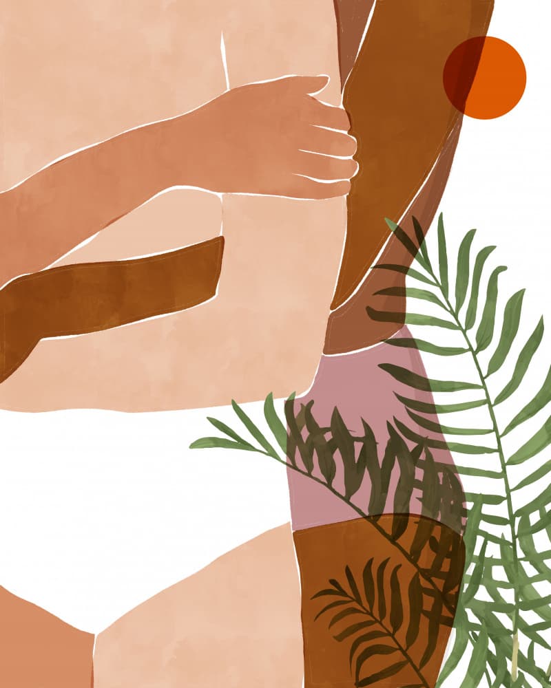 Tropical Embrace by Uma Gokhale — canvas wall art