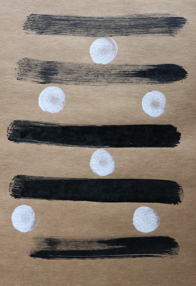 Abstract Lines White Circles by Santhosh ch — canvas wall art