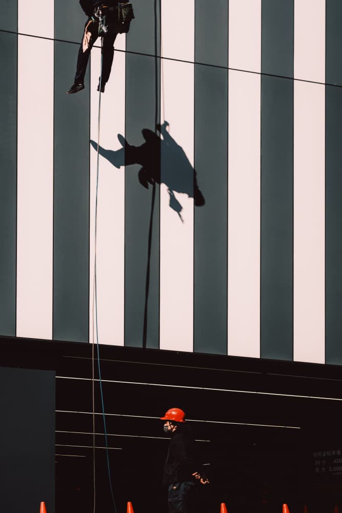 Window Cleaner's Shadow by HIDASAN — canvas wall art