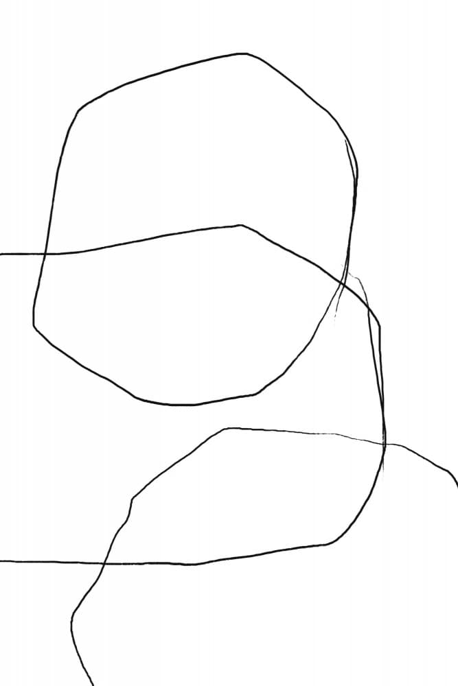 Black Lines On A White Background by uplusmestudio — canvas wall art