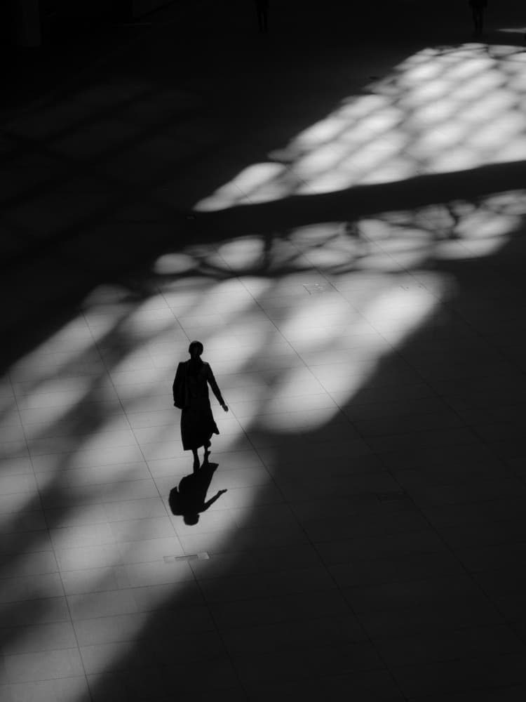 Walking Through Shadows by IKUMI FUKAZAWA — canvas wall art
