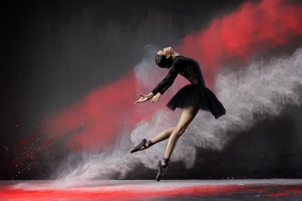 Dynamic Ballet Powder Dance by Lisdiyanto Suhardjo — canvas wall art