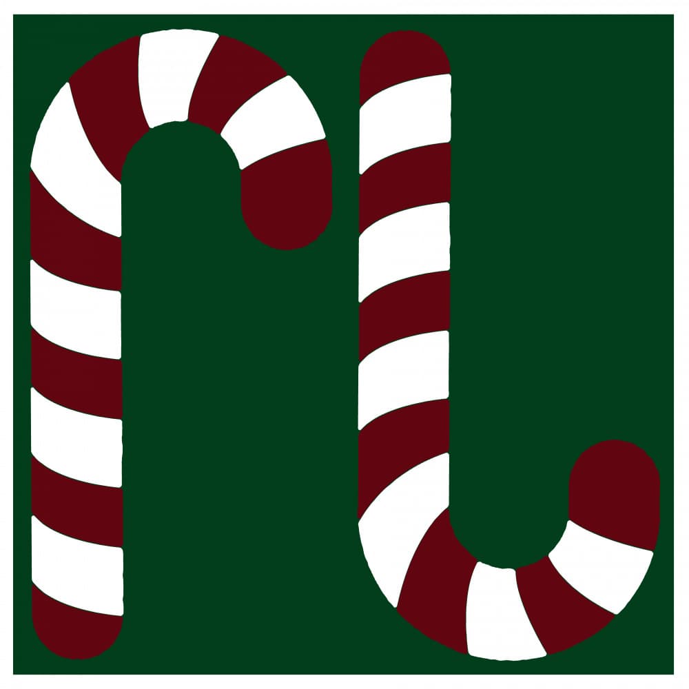 Festive Candy Canes by casa cartissi — canvas wall art