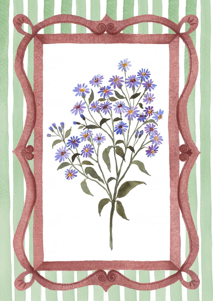 Delicate Floral Frame by Suchi Deb — canvas wall art